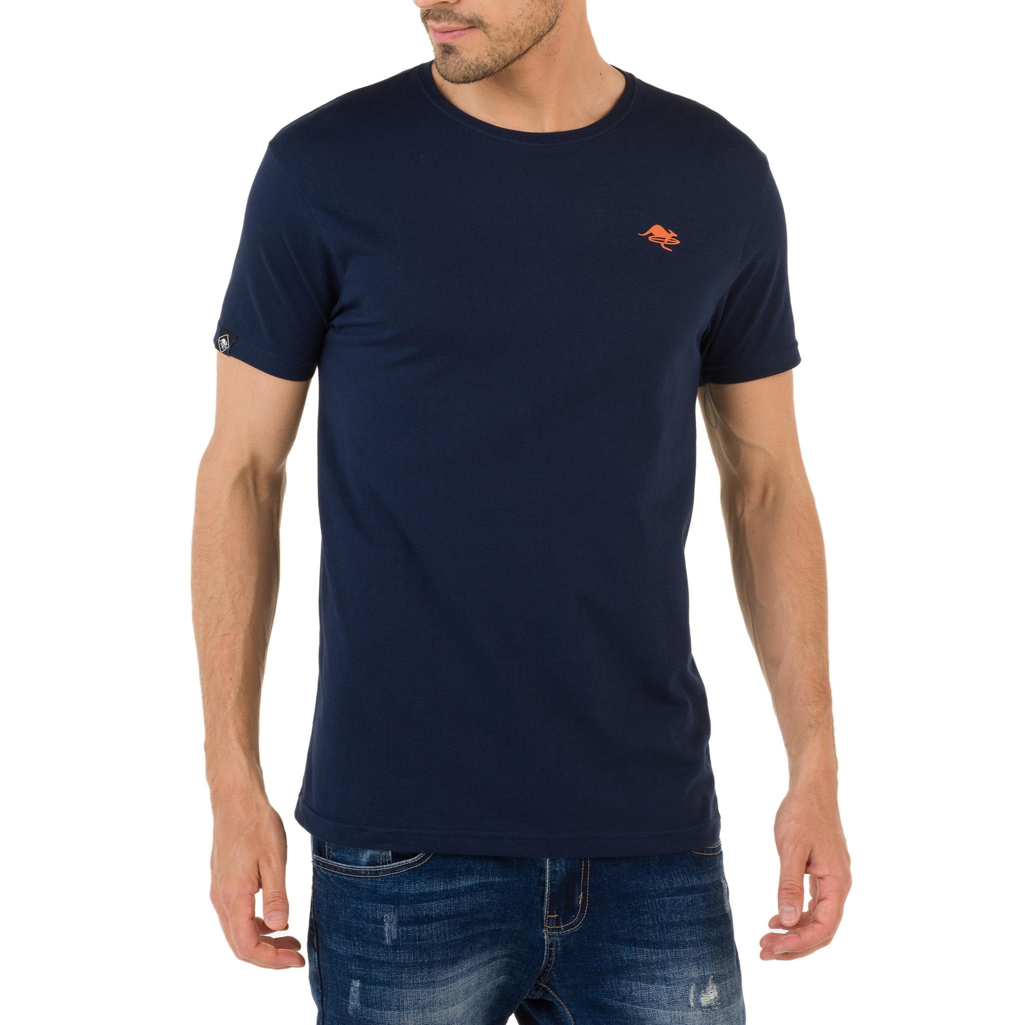 T-shirt in cotone 150 gr Hot Buttered Lizard Colore Blu Navy