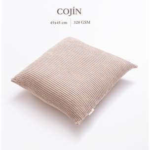 Cojin waffle 45x45cm 320gsm beige scalpers home