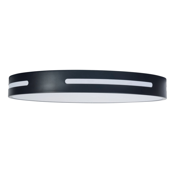 Forlight Plafón LED Stylish 22.8W IP20 con Cambio de Temperatura de Color 3000K-6500K, Regulable ON-OFF, Acabado Negro
