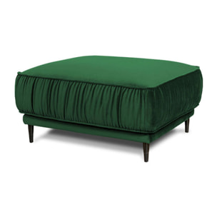 Pouf taille L Fiorenzo Velours Vert