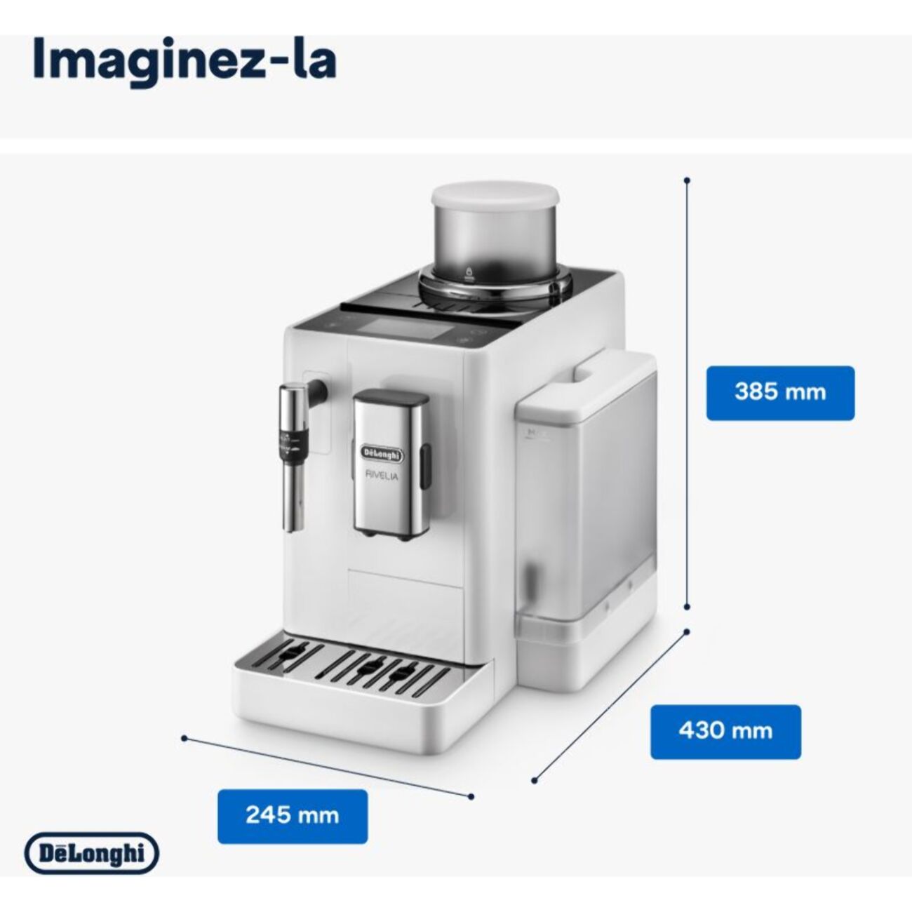 Expresso Broyeur DELONGHI Rivelia FEB4435.W  LatteCrema