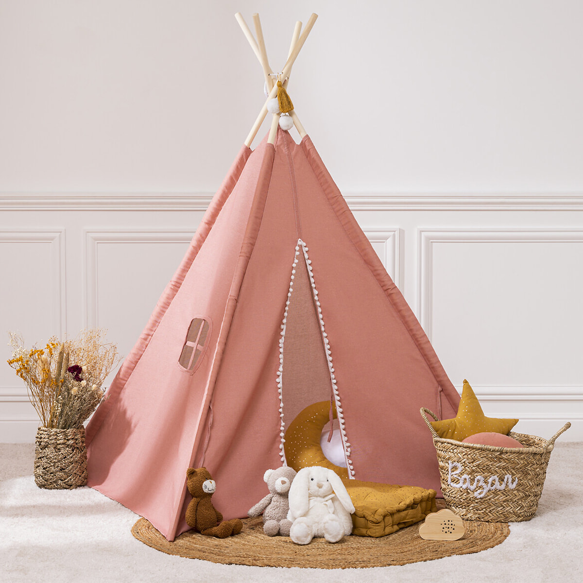 Tipi pour enfant Wapi 120x120x160cm terracotta