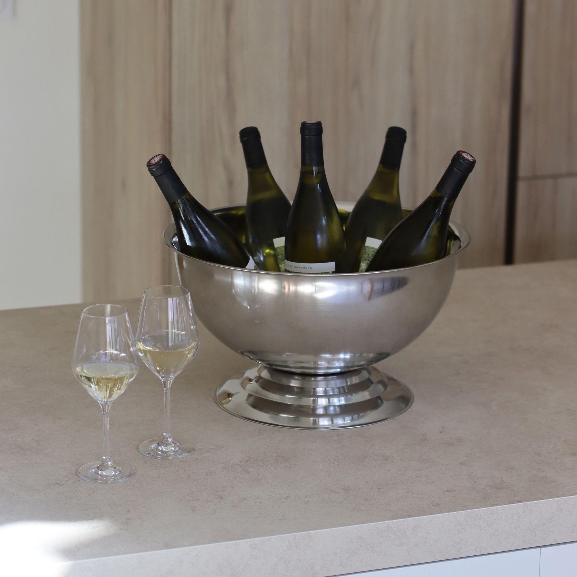 Grand seau à champagne en inox 40cm