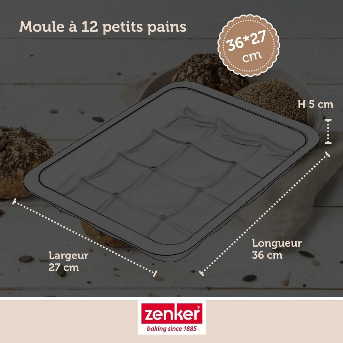 Set de 5 ustensiles de pâtisserie moule à gâteaux bols spatule et verre doseur Black mettallic Black mettallic Zenker  Black mettallic