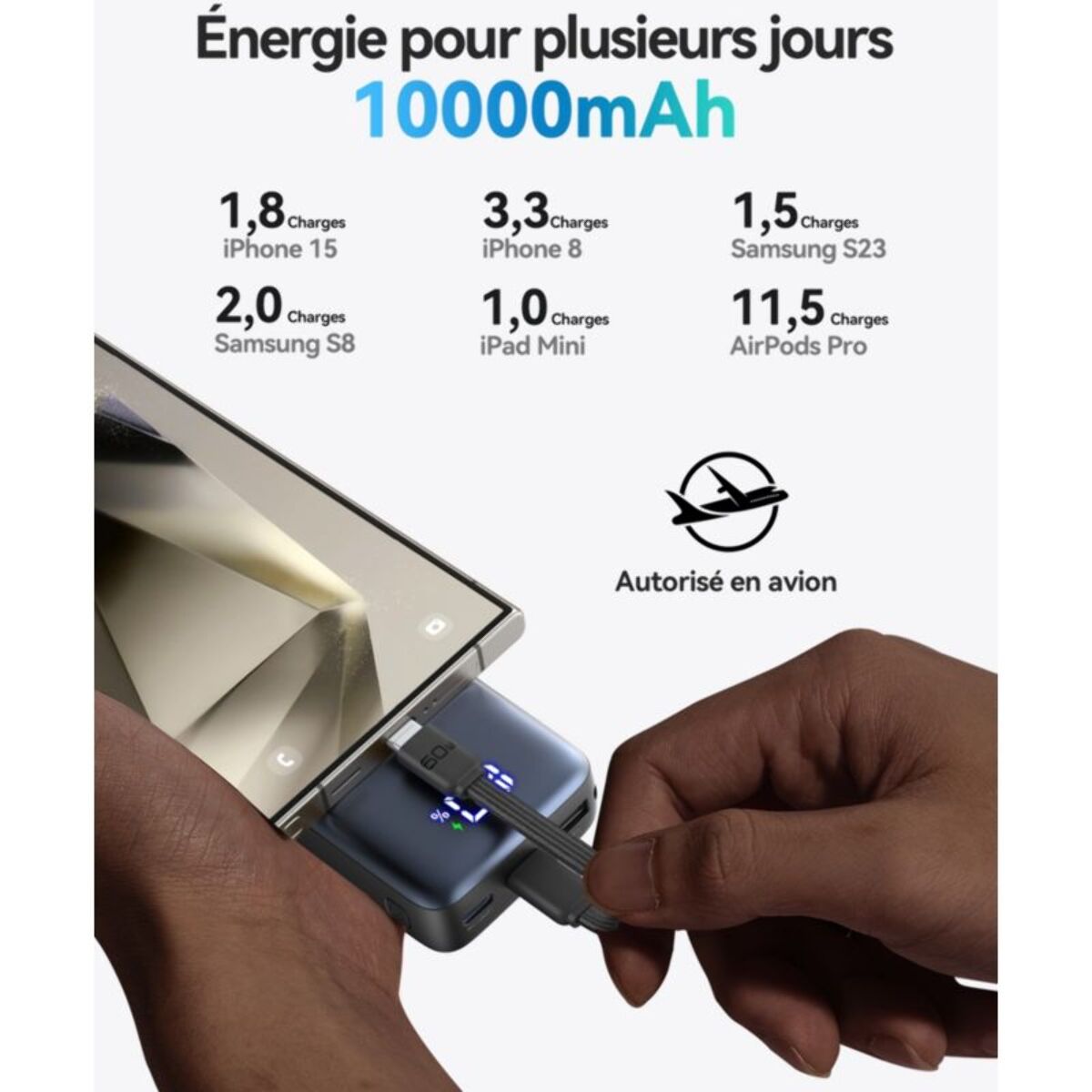 Batterie externe INIU 10000 mAh Pocket Pro S
