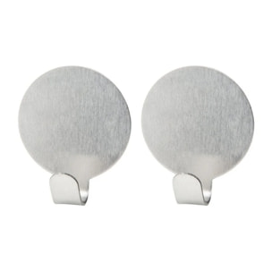 Lot de 2 crochet adhésifs ronds Fackelmann Tecno