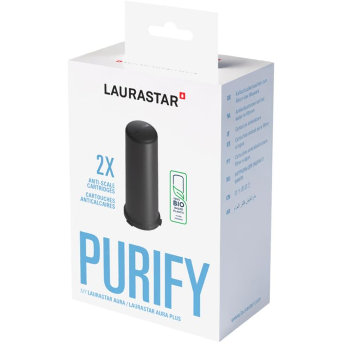 Cartouche anticalcaire LAURASTAR duopack pour nettoyeur vapeur Aura