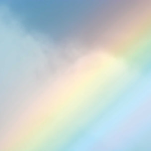 Affiche photo arc en ciel pastel Affiche + cadre en bois - Chêne