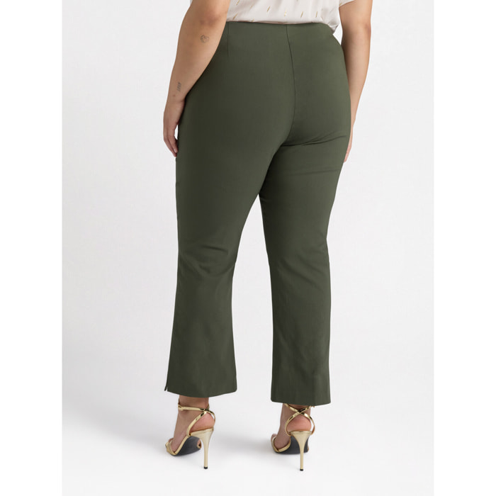 Fiorella Rubino - Pantaloni in viscosa LENZING™ ECOVERO™ - Verde militare