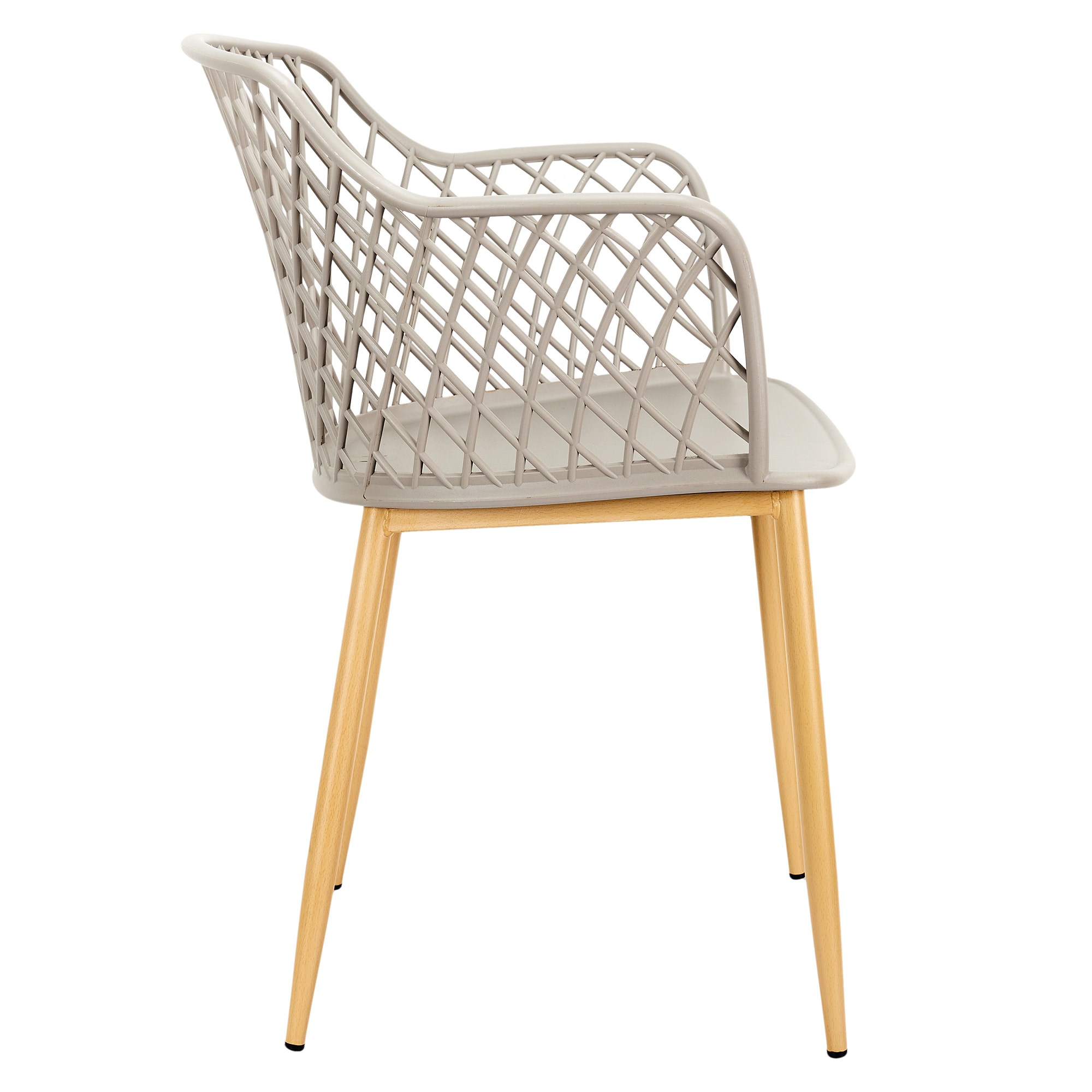 Fauteuil Exterieur Malaga Taupe - Lot De 4