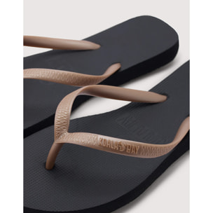 Chancla Dedo Negro y Oro - Mundaka