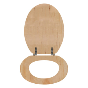 MSV Abattant Wc MDF en décor Pin Beige - Charnières PS