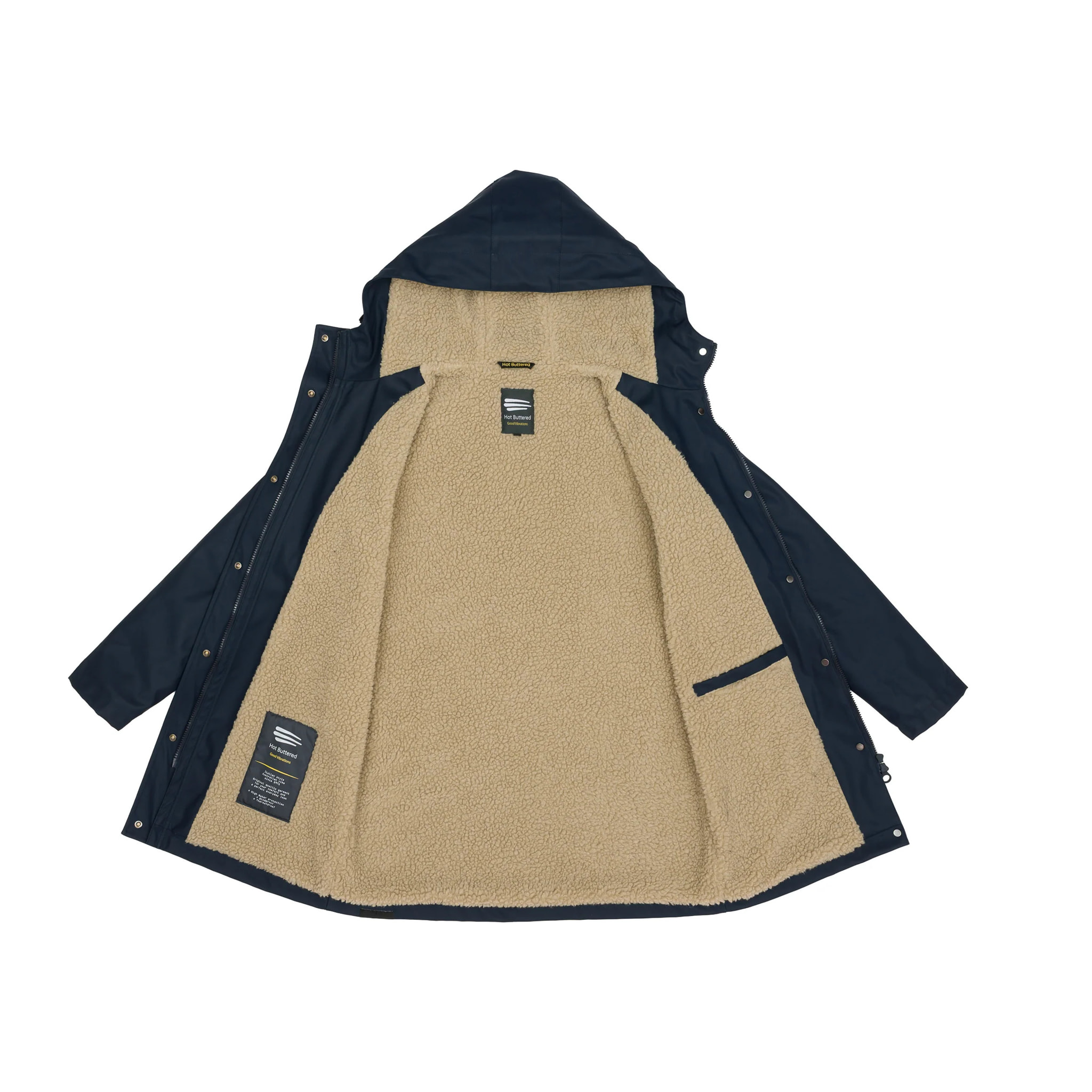 Parka YASMINE imbottito impermeabile blu navy