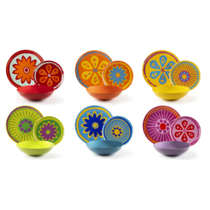 Service de table 18 pièces Excelsa – Spring, Porcelaine Multicolore