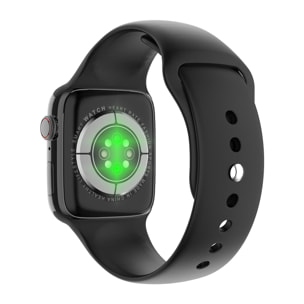 Smartwatch DT1 con pantalla HD, notificaciones de aplicaciones. Monitor cardiaco; modo multideportivo. Fondos personalizables.