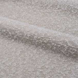 Canapé 3 places en tissu bouclé blanc - Nova