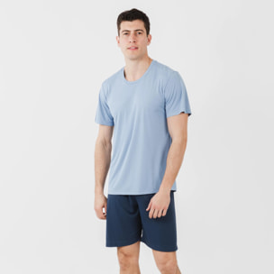 Conjunto deportivo corto tecnico hombre indigo marino