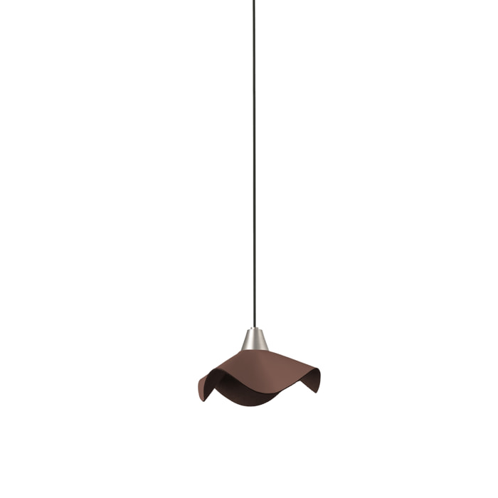 HELGA COLGANTE PIEL MARRON LED 5W 3000K