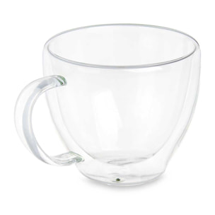 PACK 6 TAZAS CAFE BOROSILICATO dobnle pared 140 ML