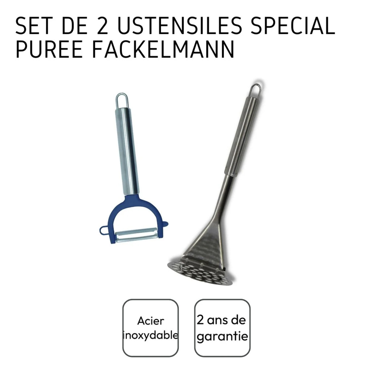 Ensemble de 2 ustensiles spécial purée Fackelmann Elemental