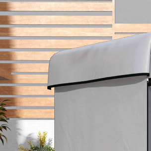 Outsunny Funda Balancín Jardín, Funda Columpio Jardín Exterior, Cubierta de Columpio con Cremallera, Impermeable, 215x155x150 cm, Gris Claro