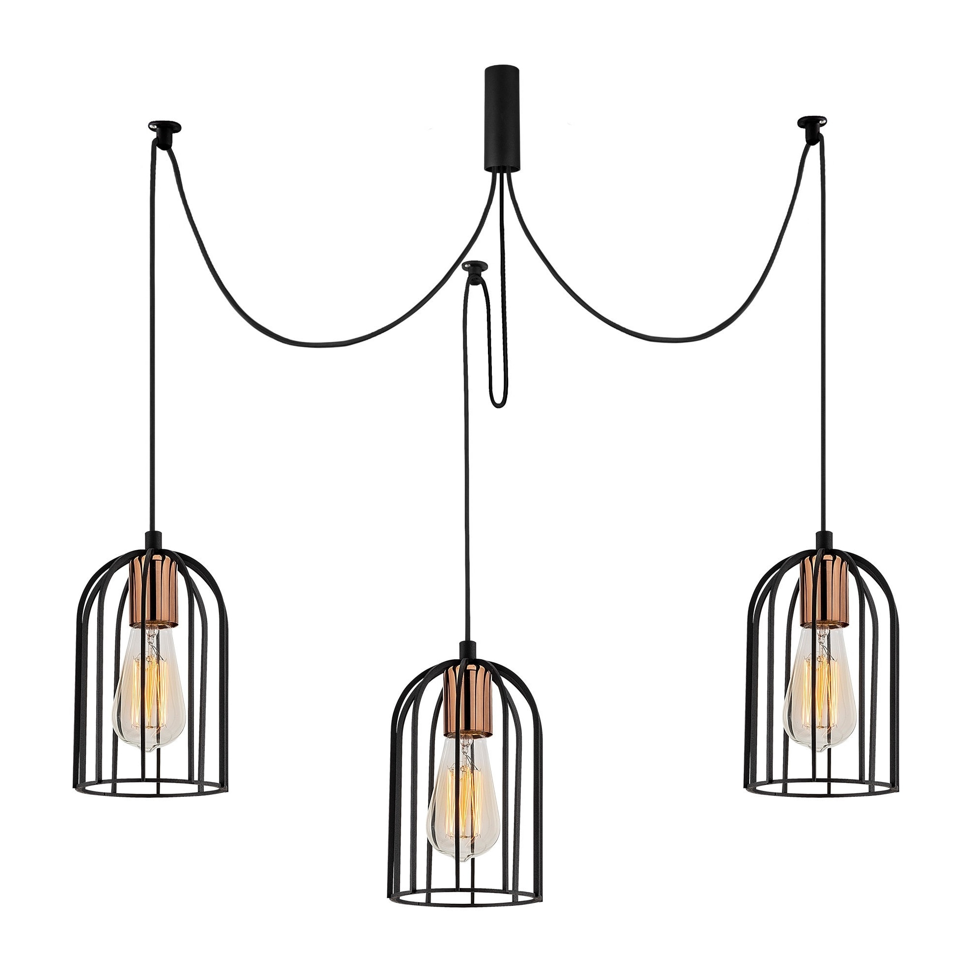 Lámpara de techo - Negro, 104x14 x111