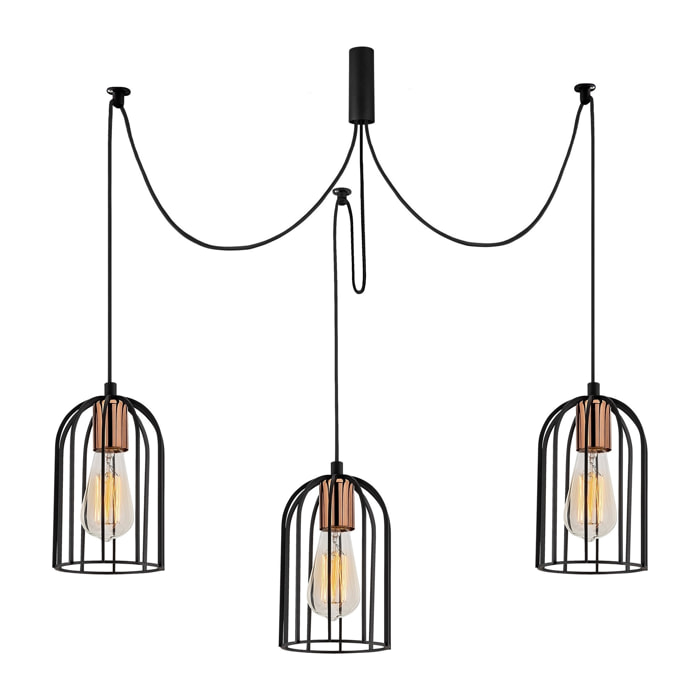 Lámpara de techo - Negro, 104x14 x111