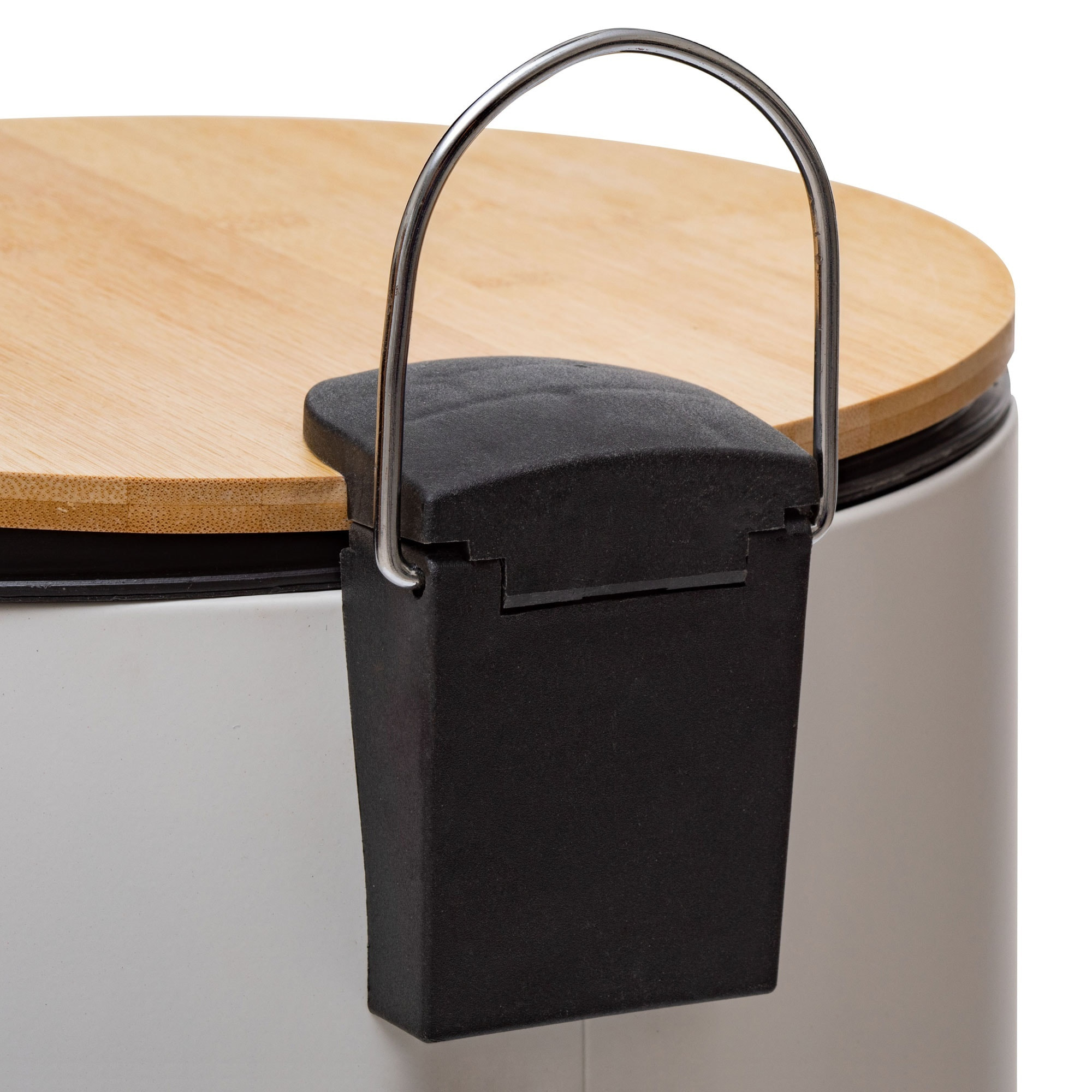 Papelera / cubo de basura / contenedor de residuos con pedal 30l blanco