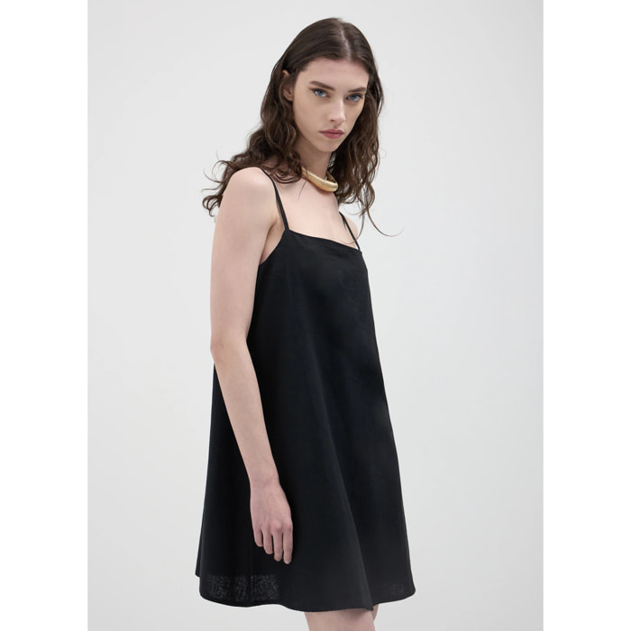 Mini dress in lino
