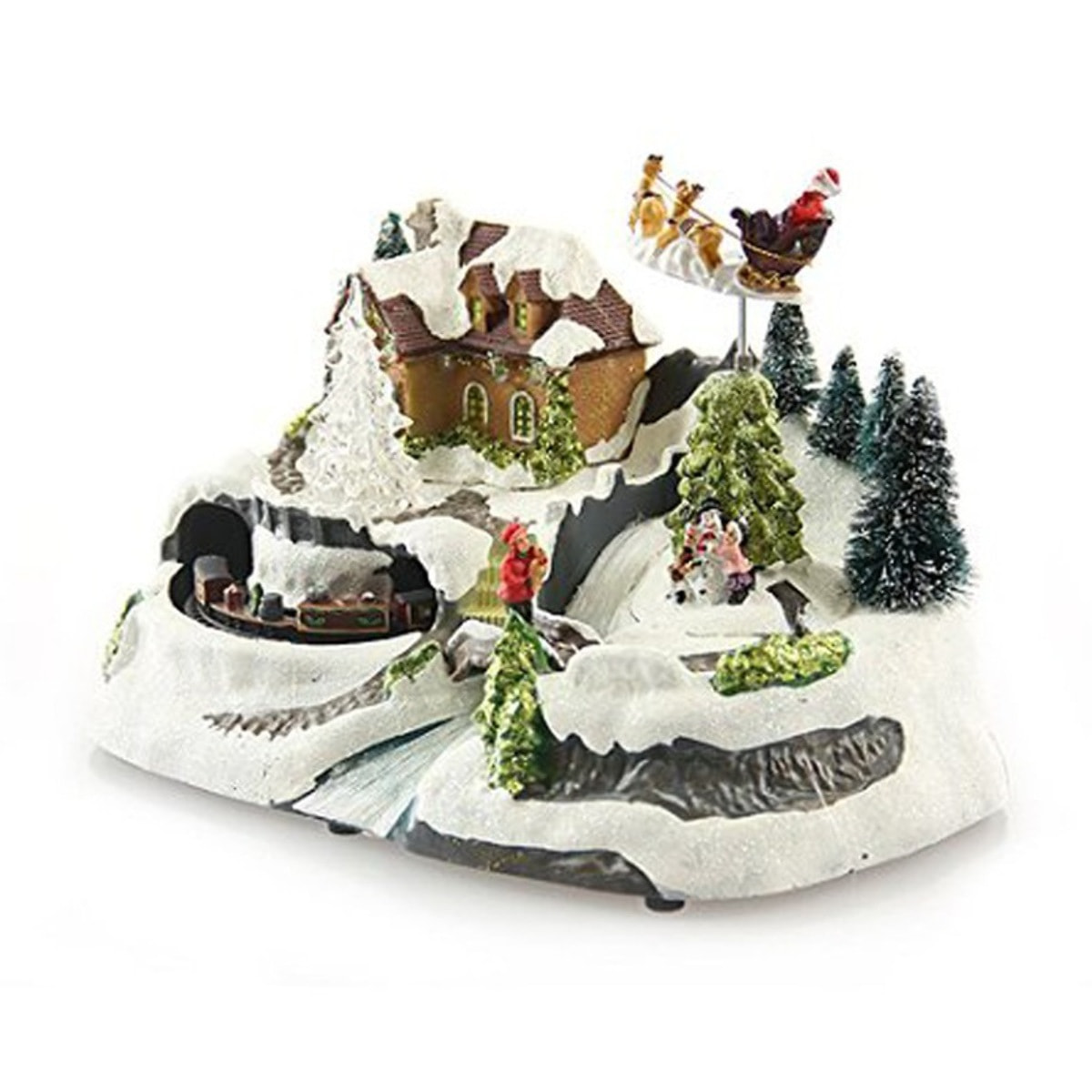 Well home - decoración navideña de tren figurita