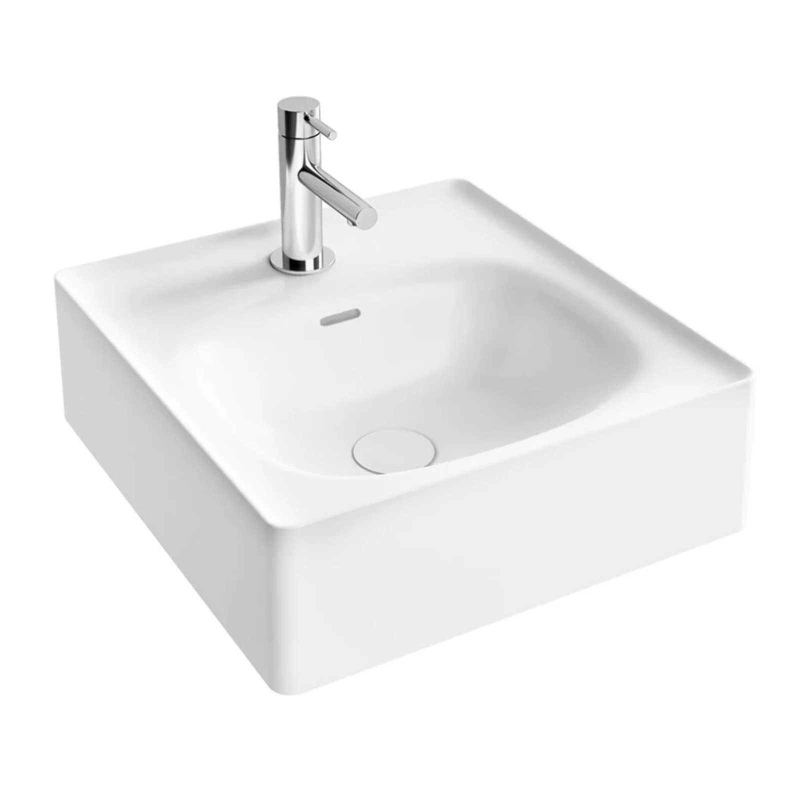 Lavabo mural VITRA Equal 40 cm avec trop plein blanc