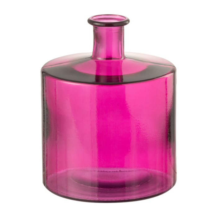 J-Line vase Bouteille - verre - rose - small - Ø 21 cm