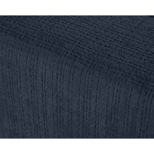 Miro - canapé droit 3 places - convertible avec coffre - en velours texturé - Bleu