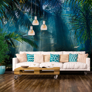 Papier peint panoramique jungle préencollé tropicale H 250 x L 480 cm