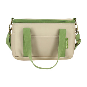 Sac en tissu isotherme beige et olive 5L COLORAMA