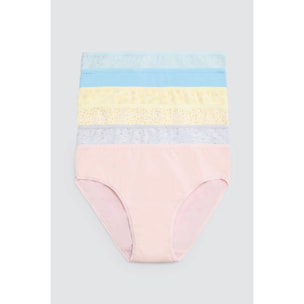 Confezione da 6 slip midi stampati