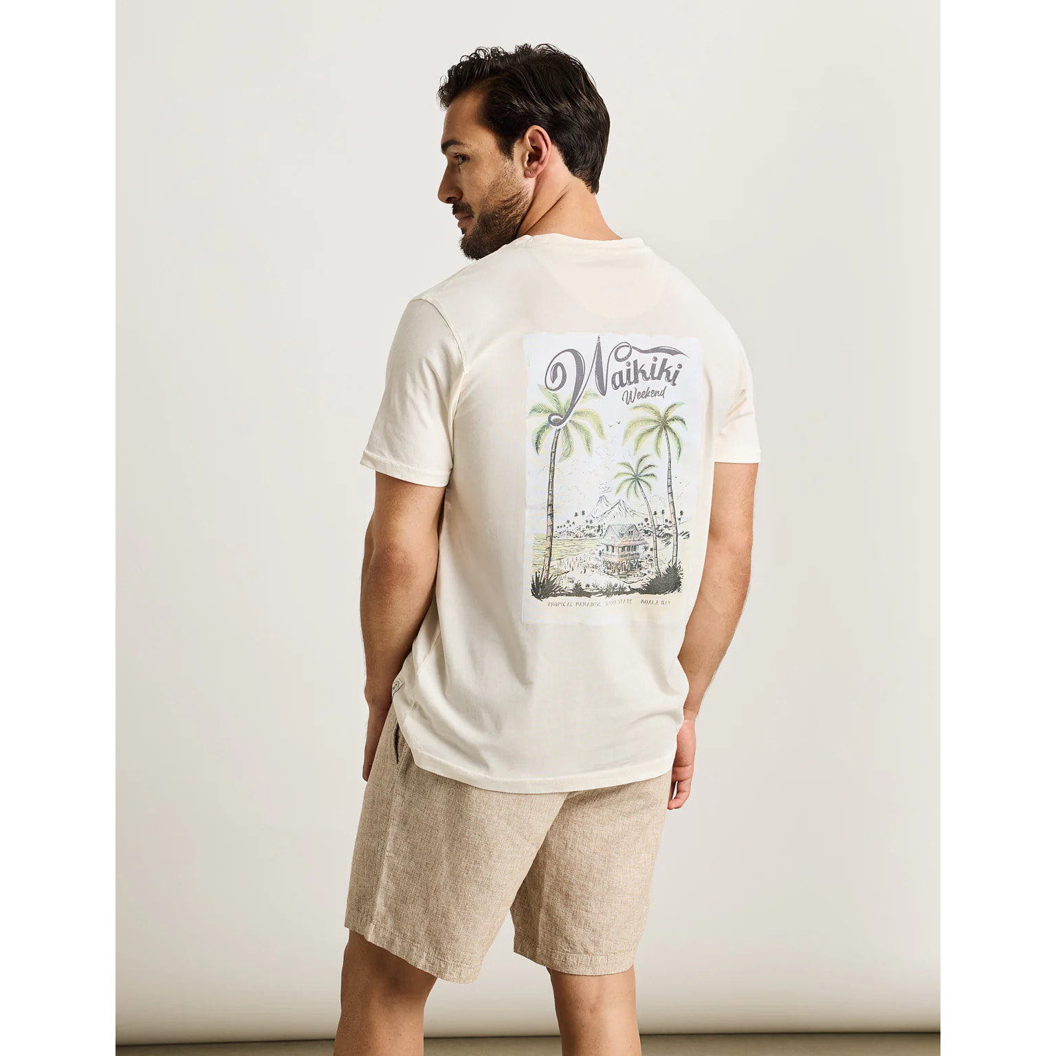 Camiseta Manga Corta Off White - Dawes