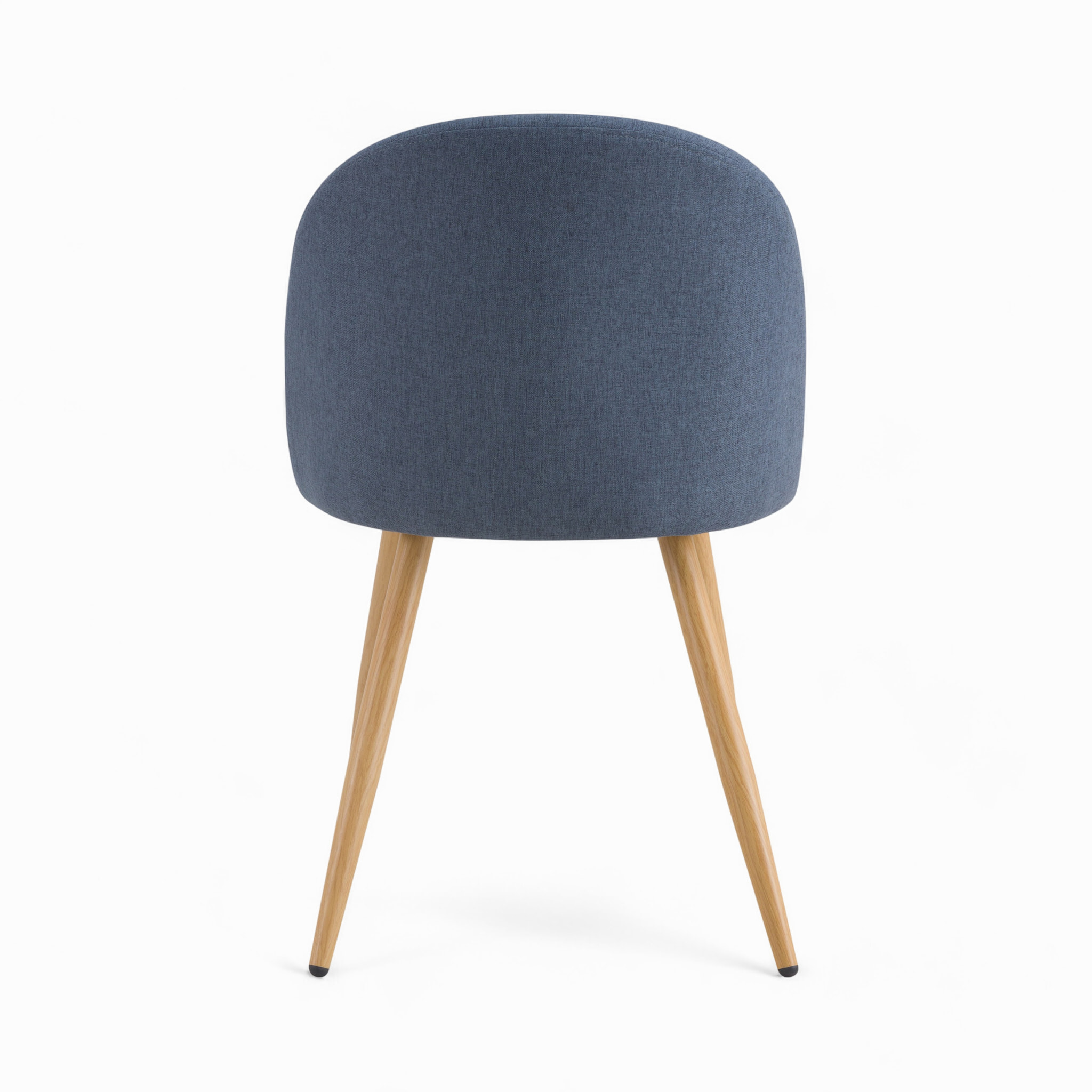 Pack 4 chaises en tissu bleu foncé et gris foncé - Cozy