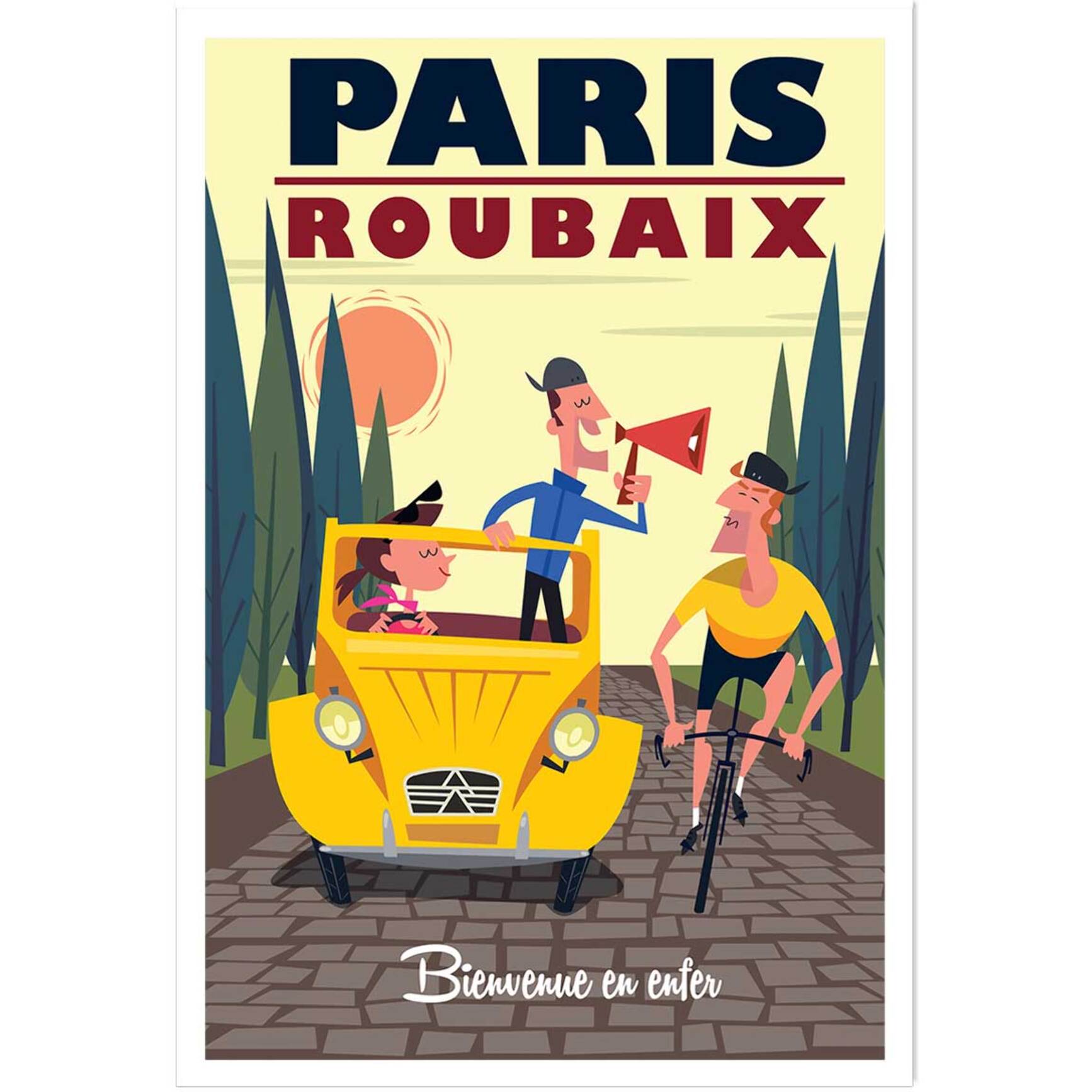 Affiche Course Paris - Roubaix Affiche seule