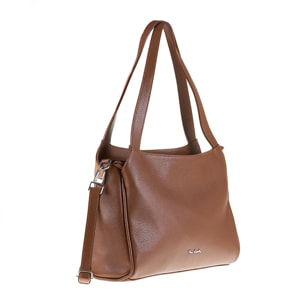 Borsa a spalla da donna Made in Italy - Modello Celeste Chic - 100% pelle - 36.0 x 24.0 x 10.0 cm