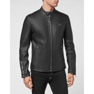 PHILIPP PLEIN Biker de cuero