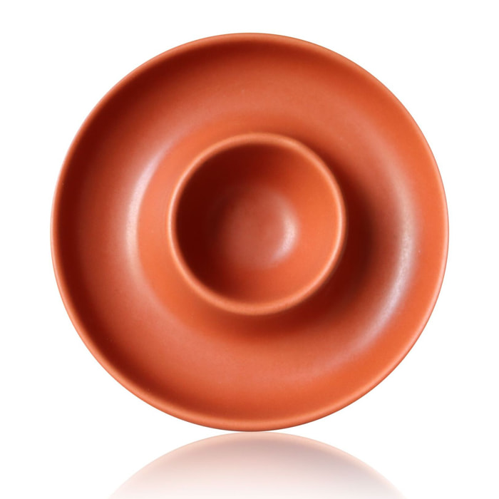 Coquetier en grès paprika  OUTO
