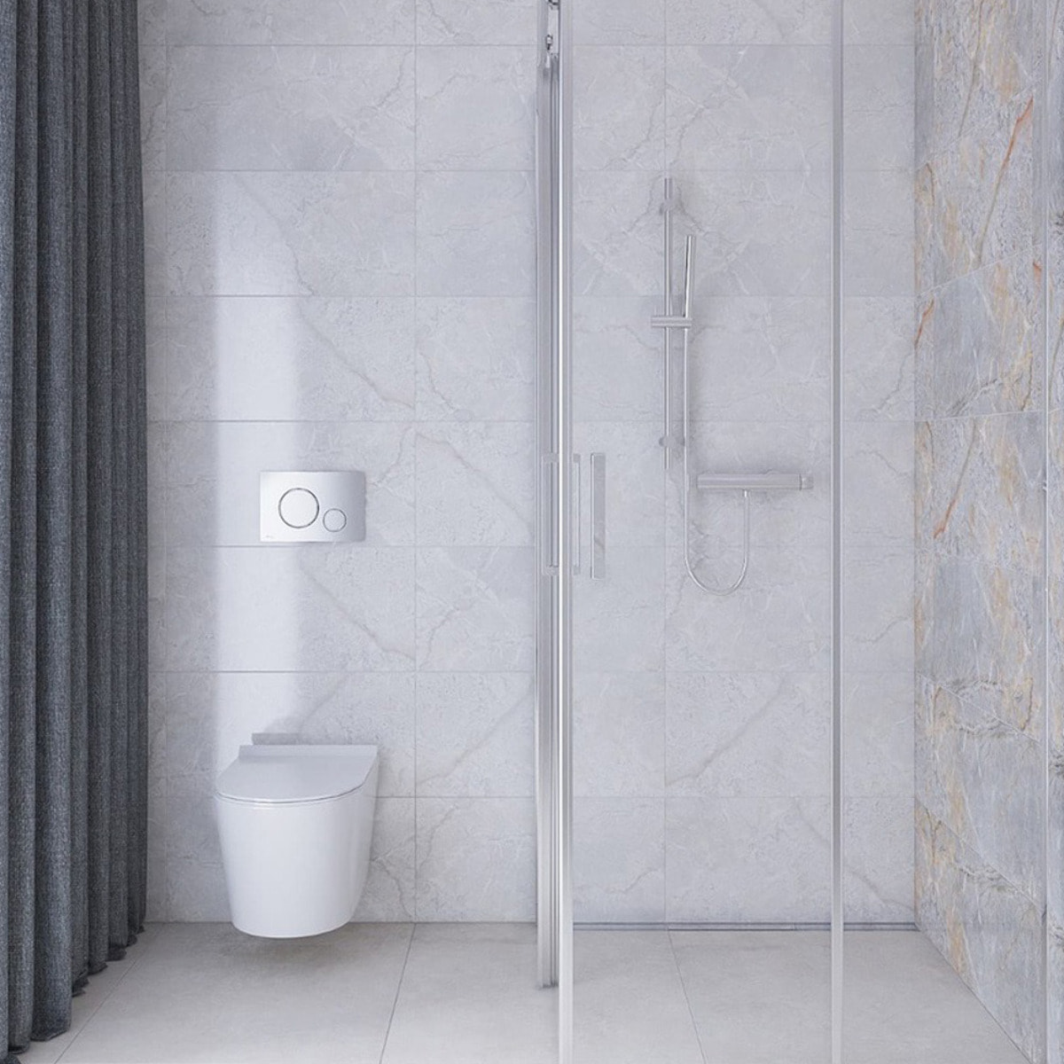 Pack WC Bati-support Geberit + WC Swiss Aqua Technologies sans bride + Plaque blanche (SLIM-Brevis-C)