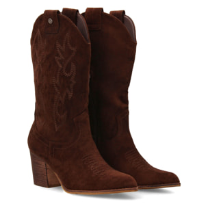 Bota Campera con Tacon y Grabado en Caña