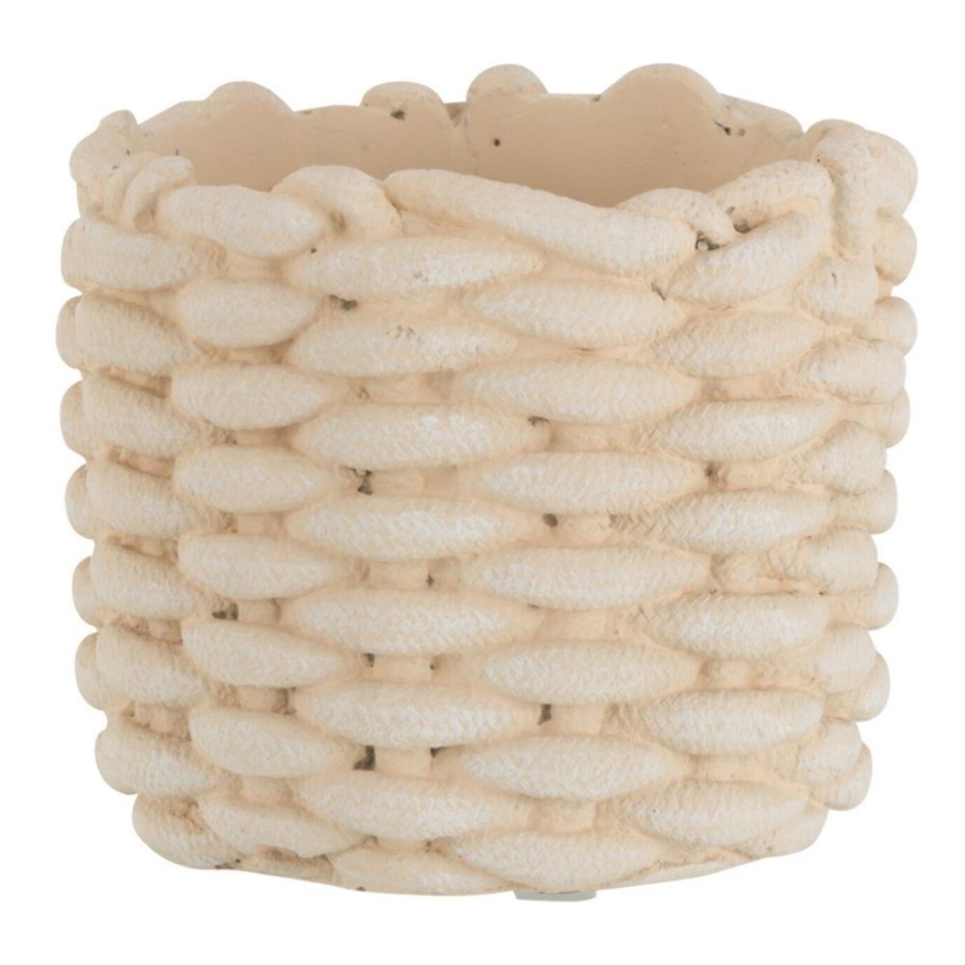 J-Line cache-pot Imitation Corde - ciment - beige - medium - Ø 21 cm