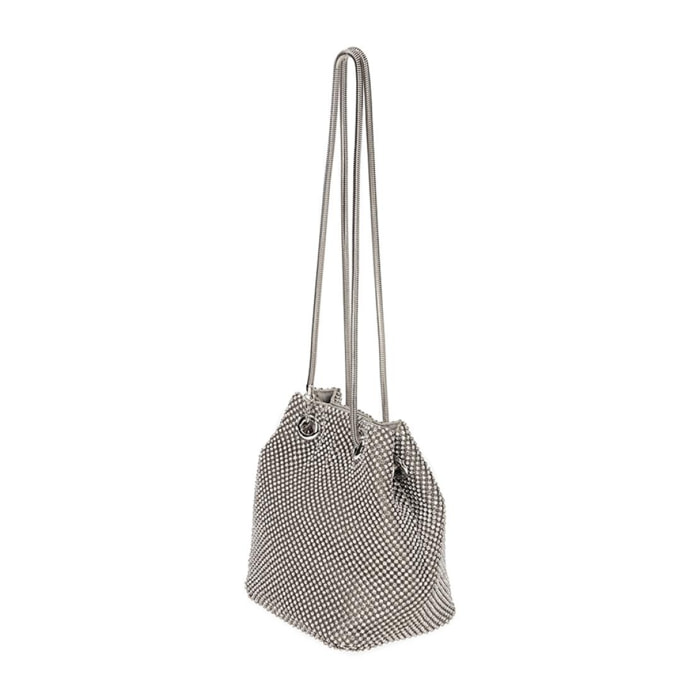 Mini bag secchiello argento metallico