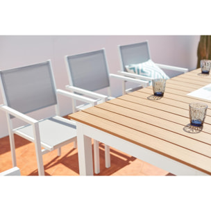 Salon de jardin repas 8 places en aluminium  MIDA