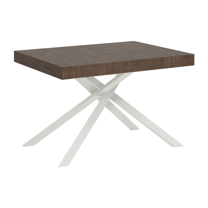 Mesa extensible 130x90/234 cm Karida Nogal estructura Antracita