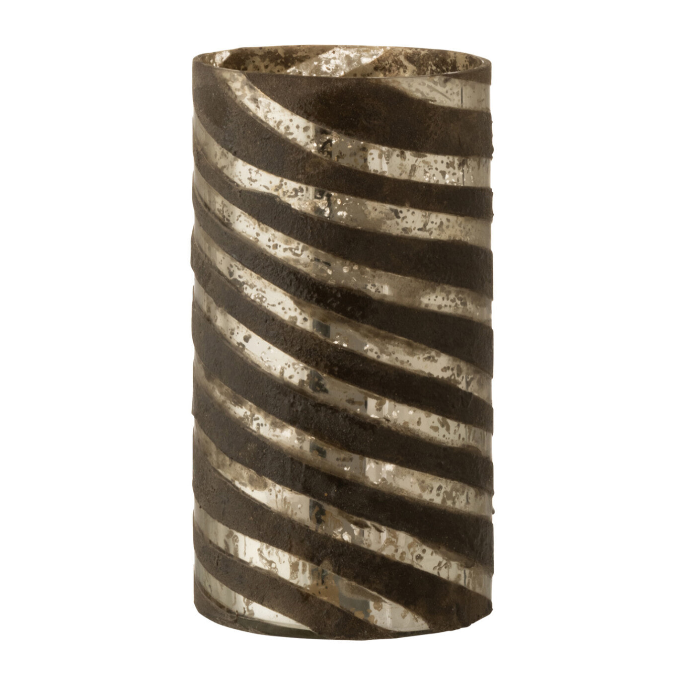 J-Line vase Lignes Rond - verre - argent - small - 28 cm de hauteur