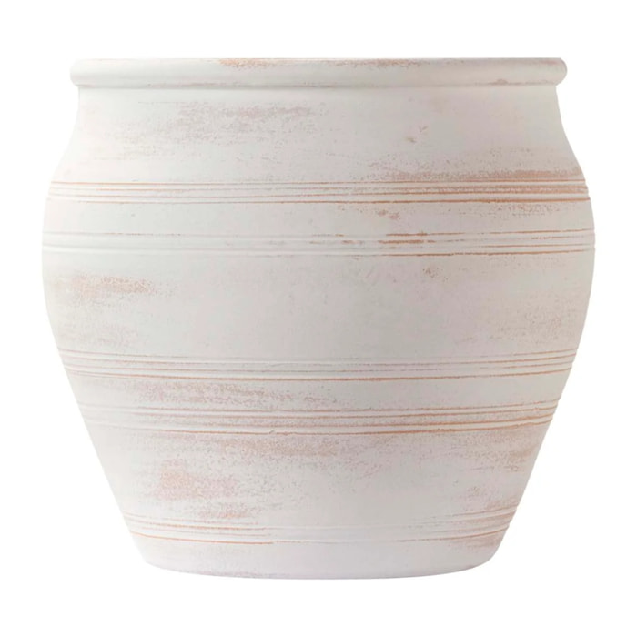 Macetero Ceramica Blanca 32x32x28 Cm